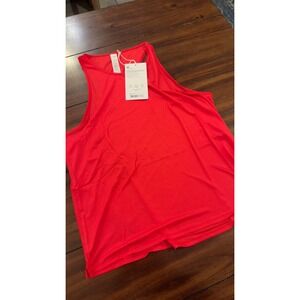 LSKD Pace Running Tank Scarlet Red Women's L, NEW, NWT Reflective Top